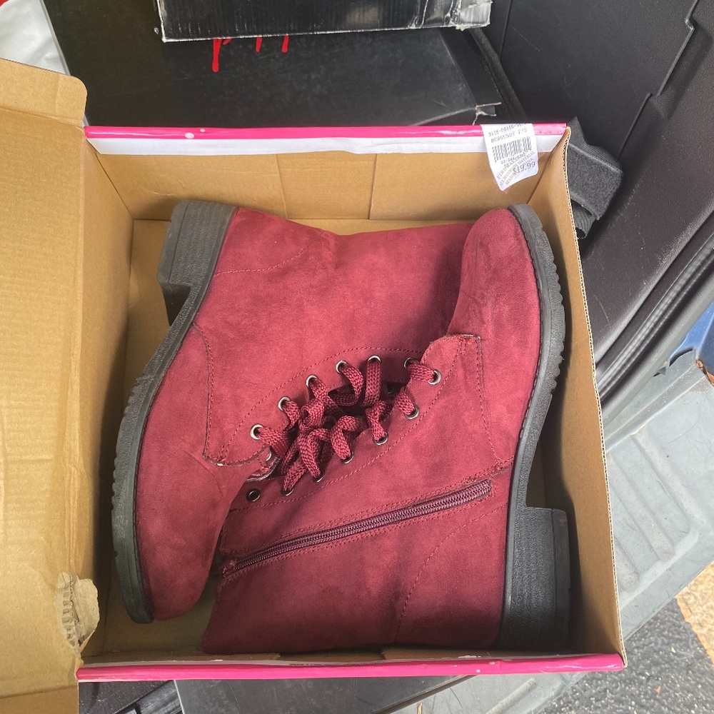 Red Suede Boots